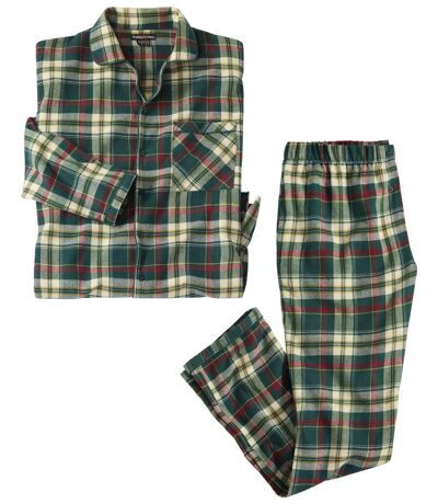 Flanellen pyjama met Schotse ruiten