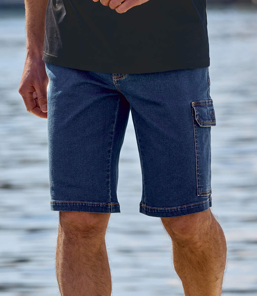 Lot de 2 Pantacourts Cargo en Jean-2