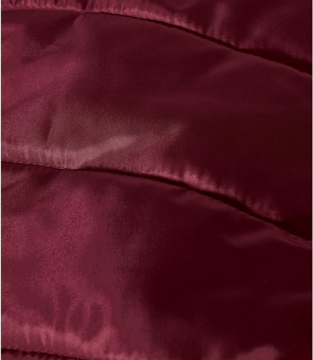 Burgundy Padded Jacket with Faux-Fur Hood-5