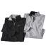 Pack of 2 Men's Expedition Zip-Up Pullovers - Black Grey