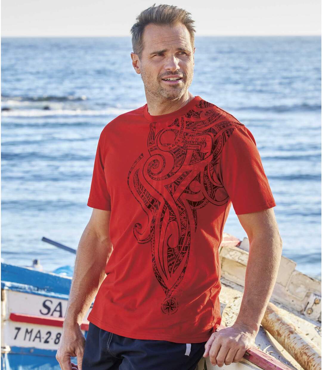 Zestaw 3 koszulek z maoryskim nadrukiem Atlas For Men