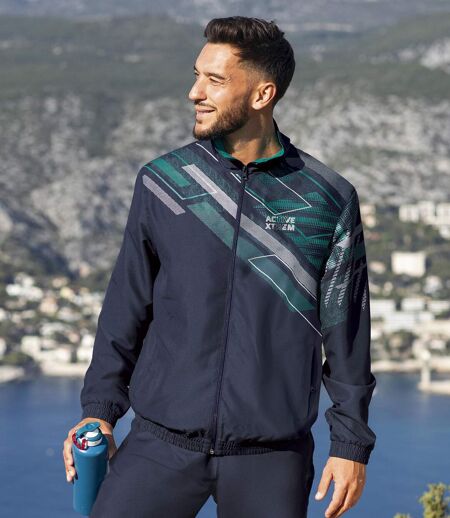 Men's Navy Microfibre Tracksuit