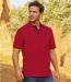 Pack of 3 Men's Adventure Polo Shirts - Ecru Red Grey