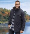 Men's Navy Blue Water-Repellent Parka Coat Atlas For Men