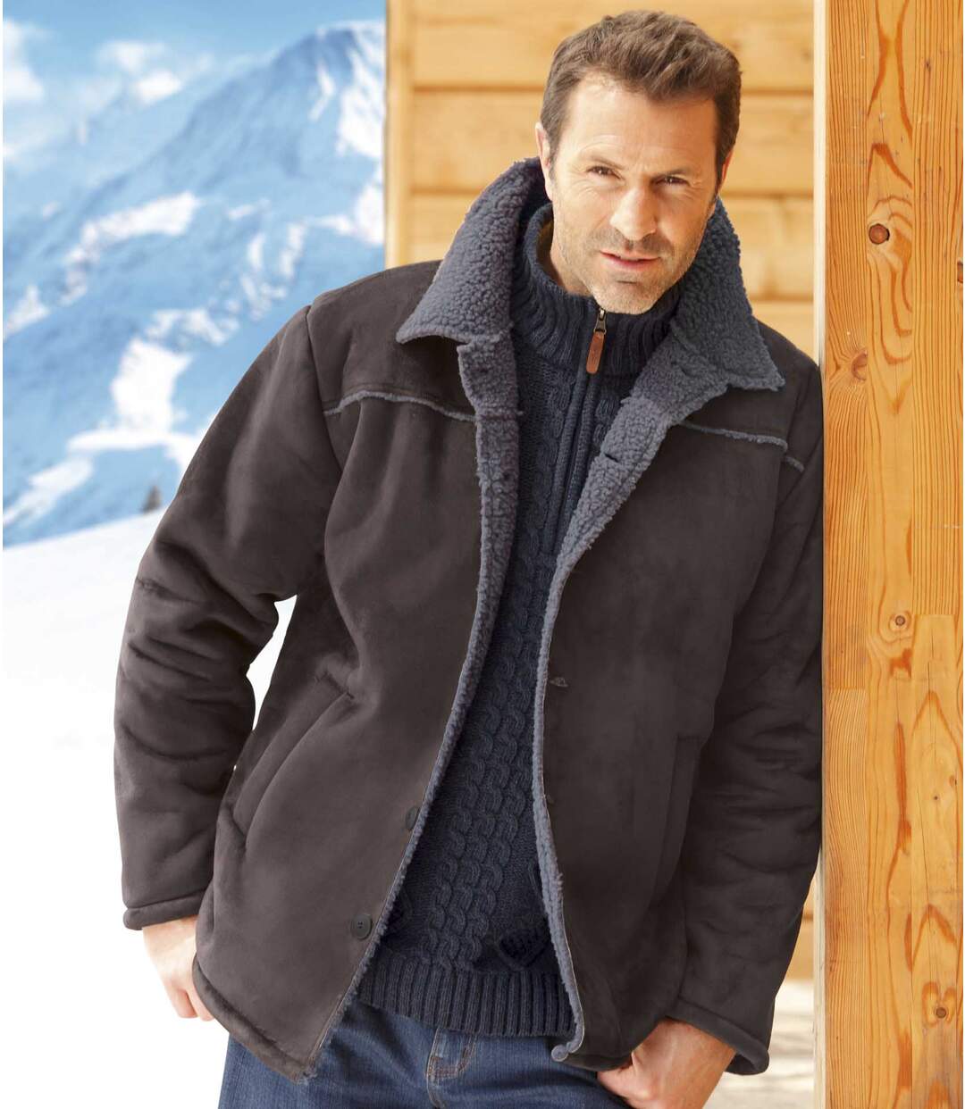 Большие куртки для мужчин. Куртка мужская Atlas Formen. Шерпа куртка мужская зимняя. Шерпа куртка 2023. Зимняя верхняя одежда для мужчин.