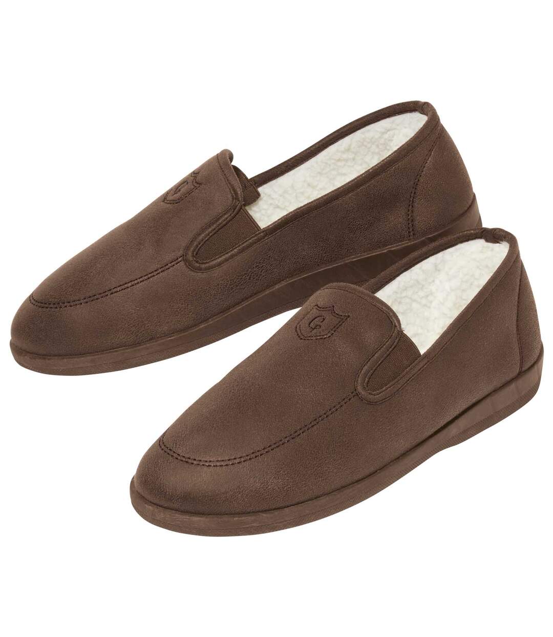 Mens sherpa lined on sale slippers