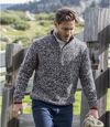 Men's Stylish Navy Knitted Sweater Atlas For Men