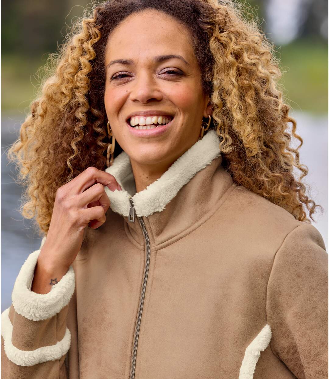 Veste Suédine Fourrée Sherpa-3