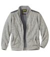 Men's Gray Fleece-Lined Knitted Jacket Atlas For Men