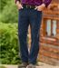 Men's Navy Regular-Fit Corduroy Trousers