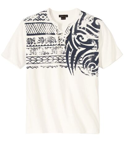 Men's White Lace-Up T-Shirt