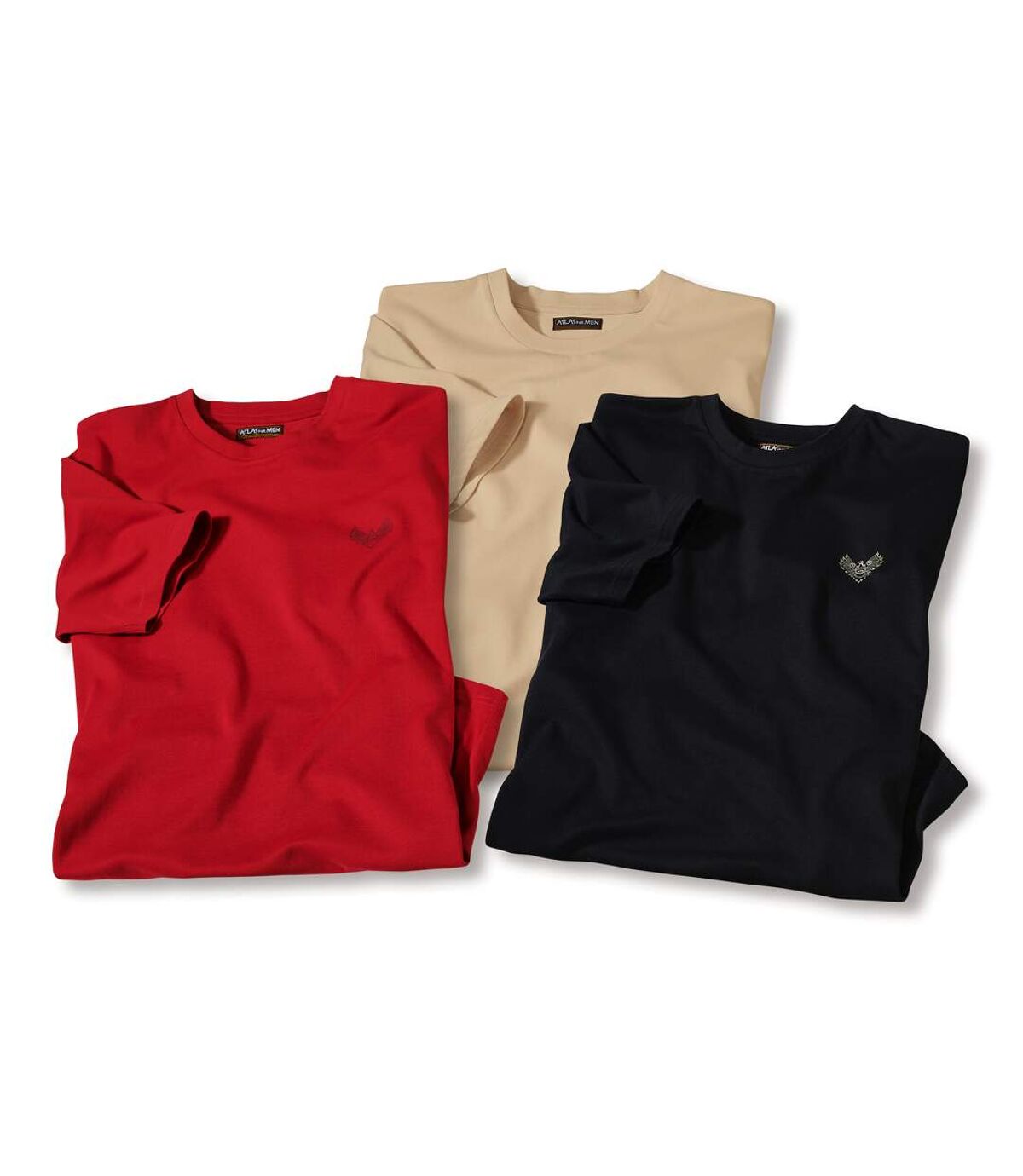 Pack of 3 Men's Soft T-Shirts Atlas For Men