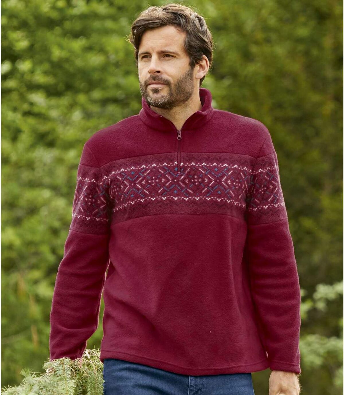 Fleecesweater Jacquard Oslo Atlas For Men