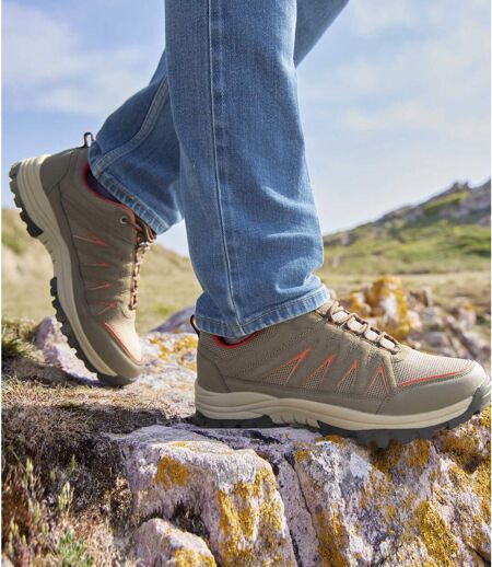 Men's Casual Sports Shoes - Taupe Orange