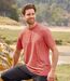 Pack of 3 Men's Active T-Shirts - Gray Coral Blue 
