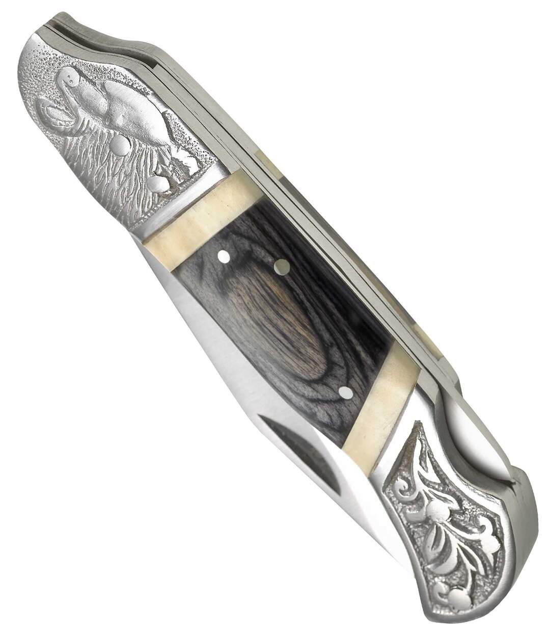 Nôž z dreva a gravírovaného kovu Atlas For Men