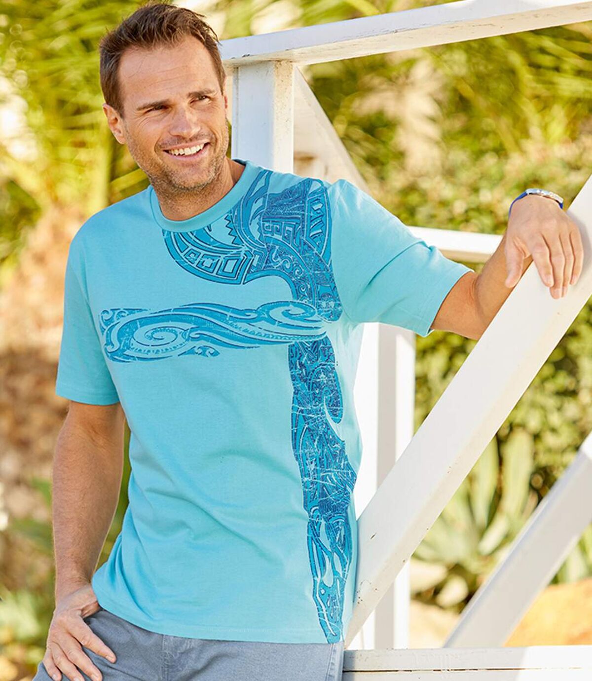 2er-Pack T-Shirts mit graphischen Motiven Atlas For Men