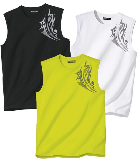3er-Pack Ärmellose T-Shirts Bora Bora