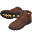 Boots en Croûte de Cuir Scratchées Fourrées Sherpa-2