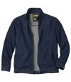 Men's Zip-up Denim Jacket - Dark Blue Atlas For Men