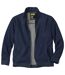 Men's Zip-up Denim Jacket - Dark Blue