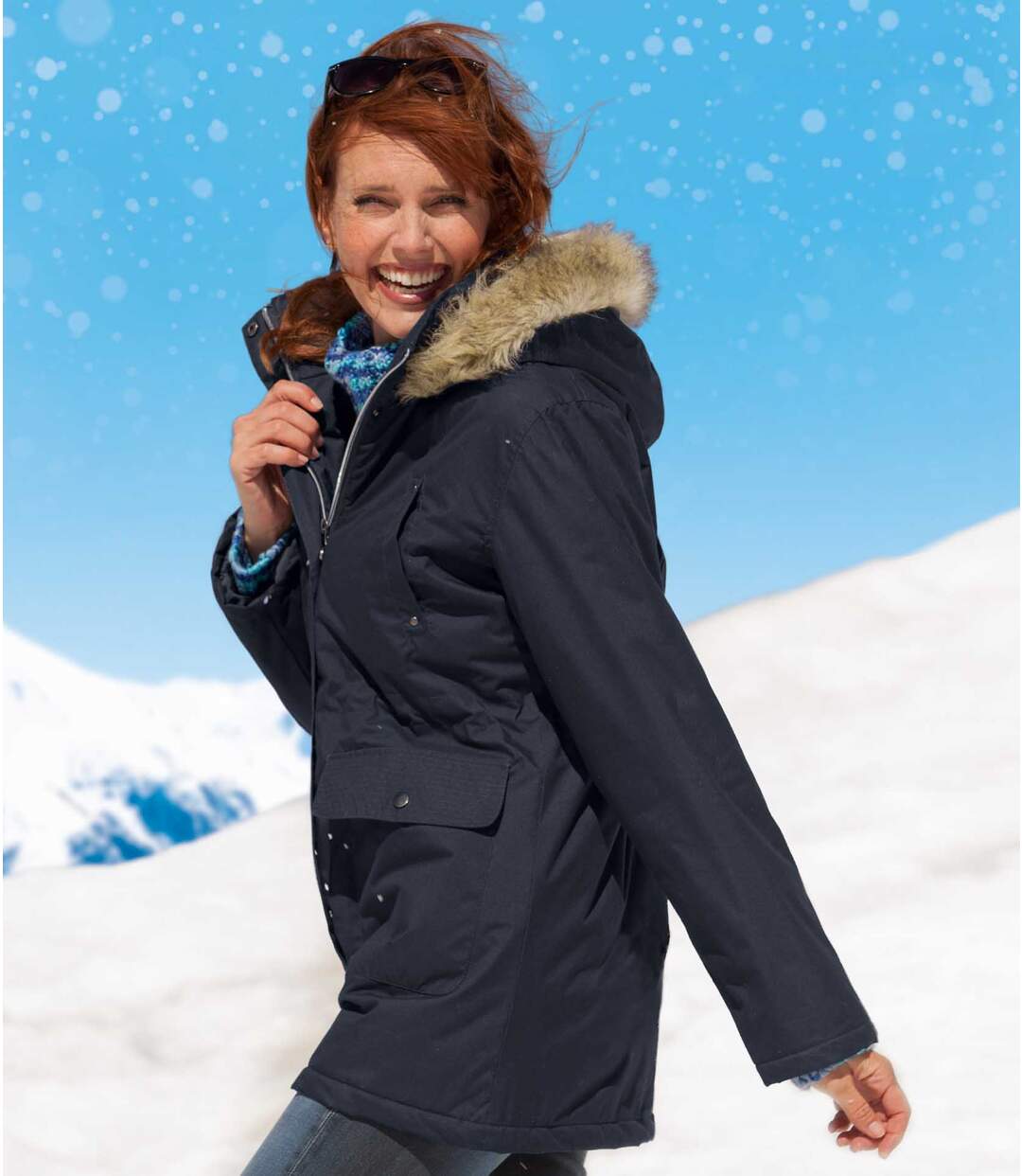 Manteau femme parka best sale hiver fourrure avec capuche