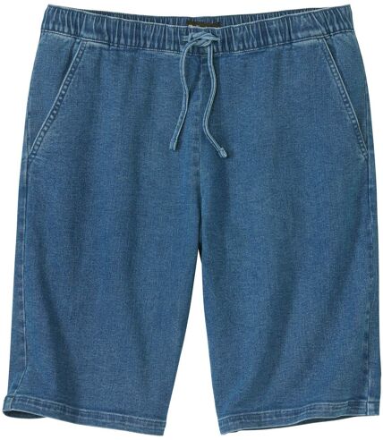 Men's Stretchy Denim Shorts - Blue