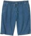 Men's Blue Stretchy Denim Shorts 