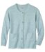 Le Gilet Tricot Col Rond Bleu Ciel-4