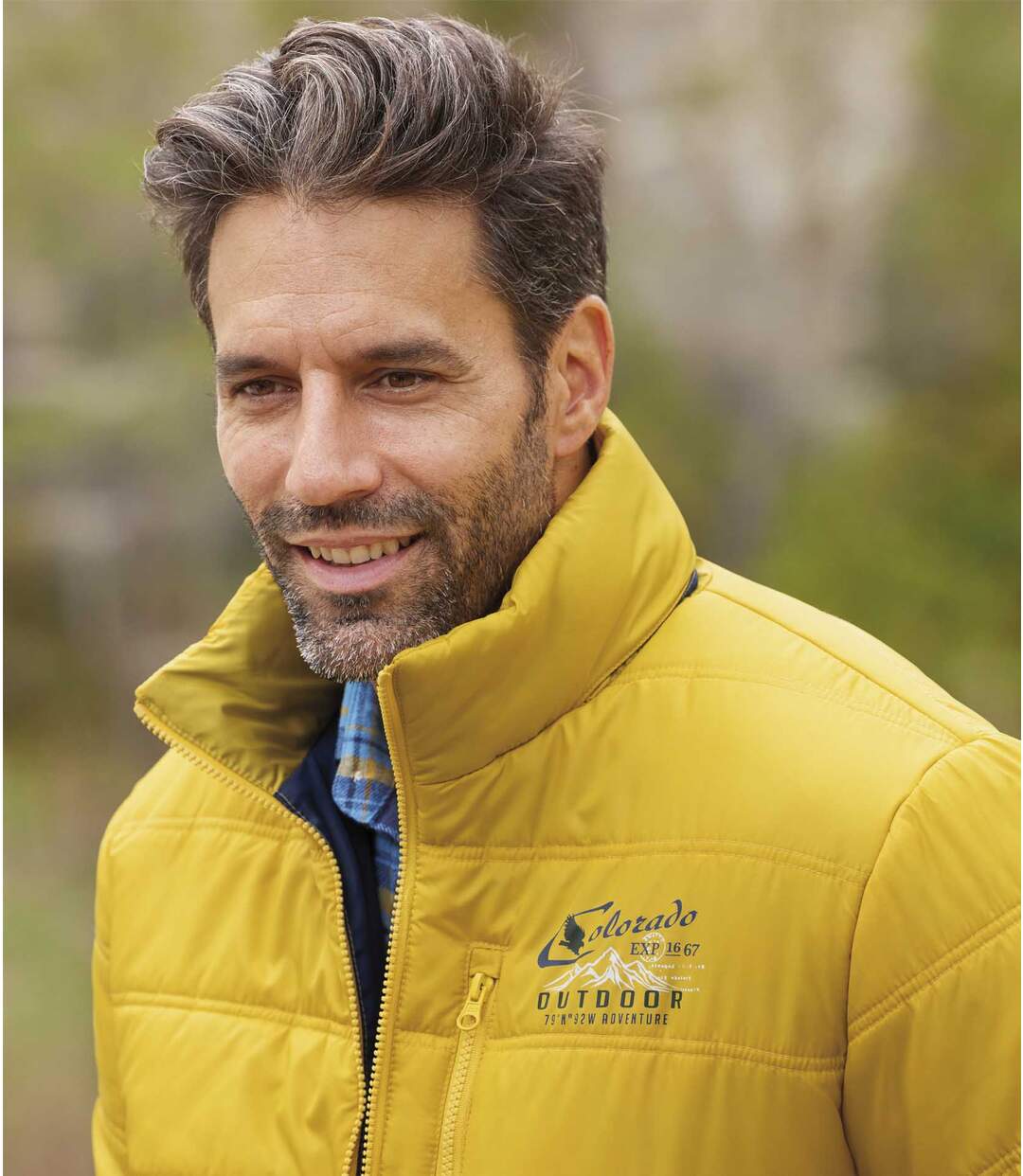 Gewatteerde outdoor jas in het geel  Atlas For Men