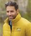 Men's Yellow Multipocket Puffer Jacket - Water-Repellent