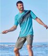 Men's Microfiber Cargo Shorts - Gray Atlas For Men