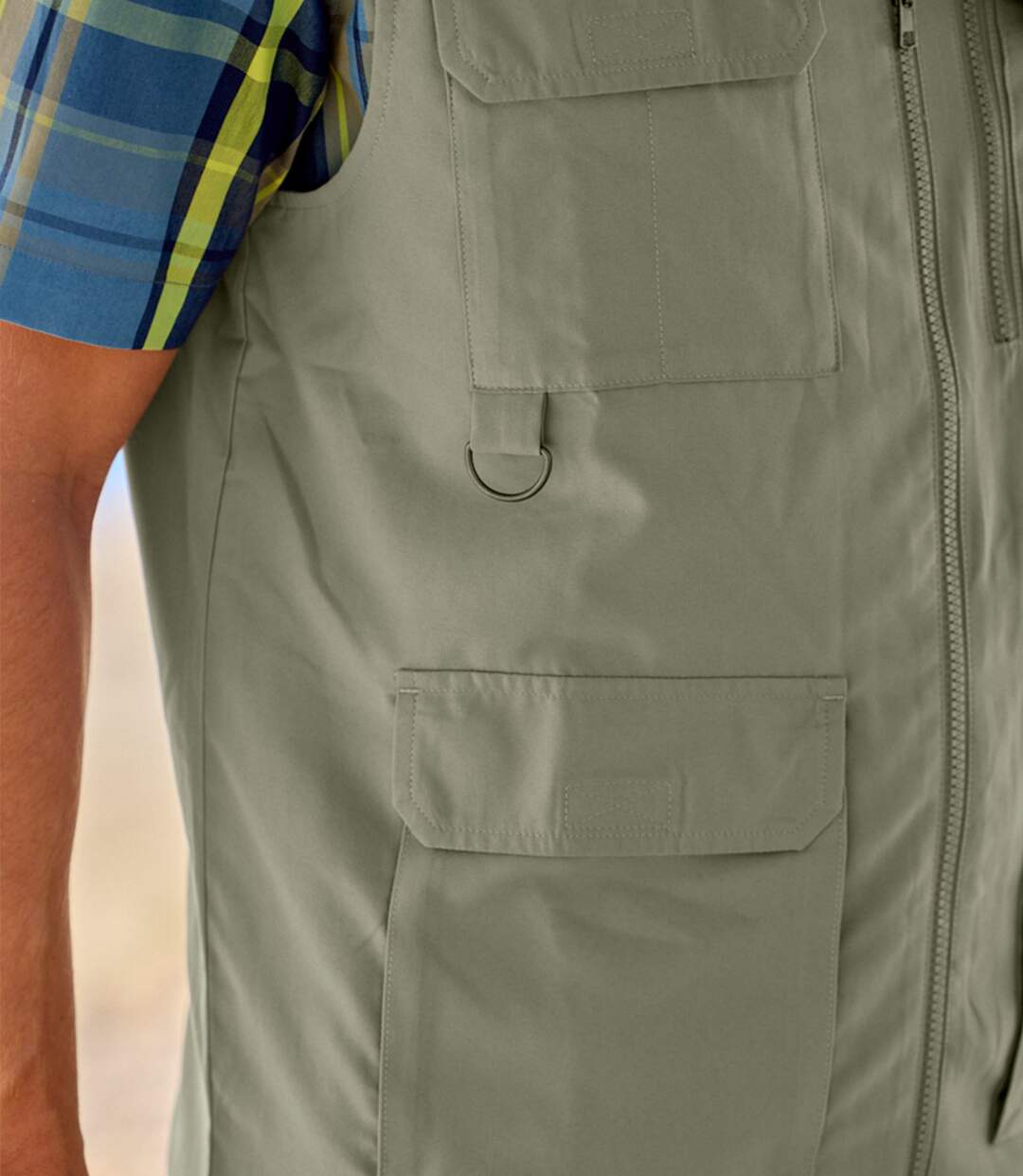 Men's Khaki Multipocket Gilet-4