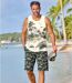Men's Camouflage Print Cargo Shorts-3