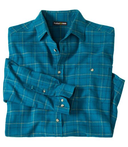 Men's Blue Flannel Shirt 
