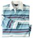 Men's Blue & White Rugby-Style Polo Shirt
