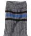 Pack of 5 Pairs of Men's Classic Ankle Socks - Grey Black Navy