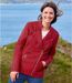 Women's Red Faux-Leather Jacket