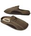 Men's Brown Faux Suede Slippers
