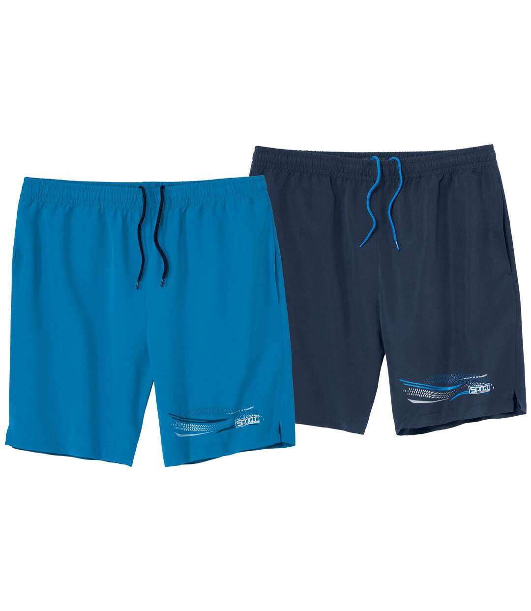 Pack of 2 Men's Microfibre Shorts - Navy Blue-1