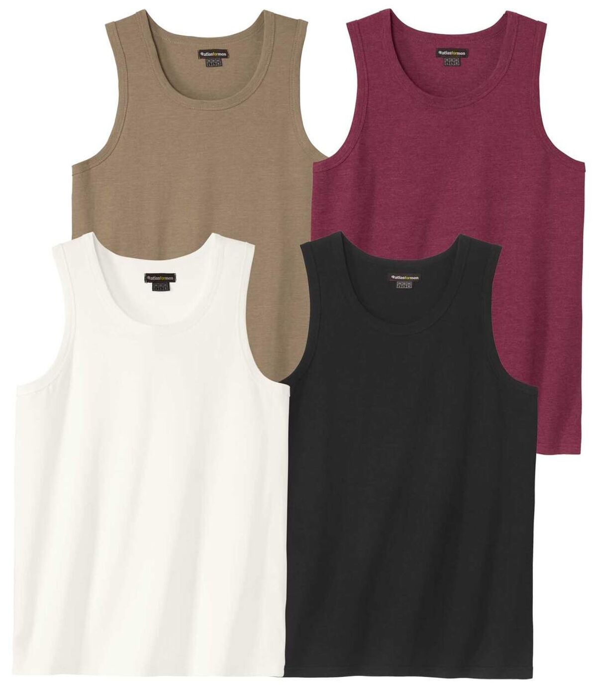 4er-Pack Tanktops Essentials Atlas For Men
