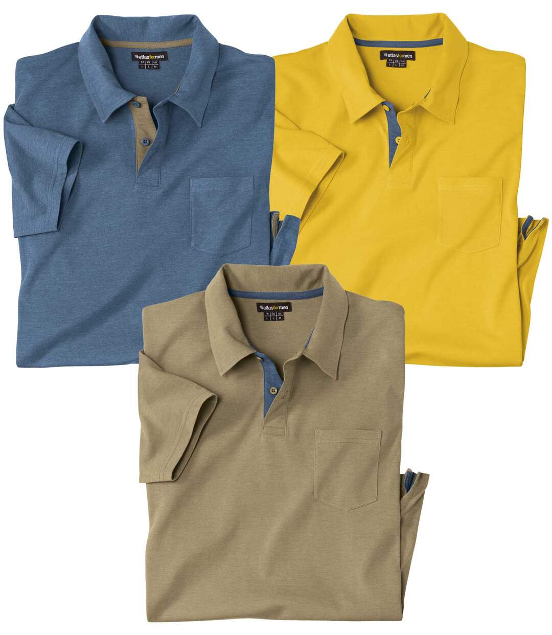 Lot de 3 Polos Jersey Casual 