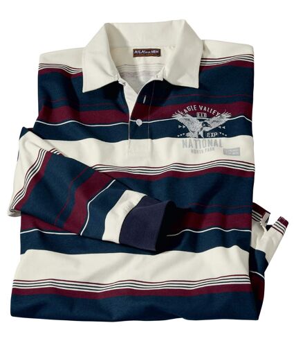 Men's Eagle Print Polo Shirt
