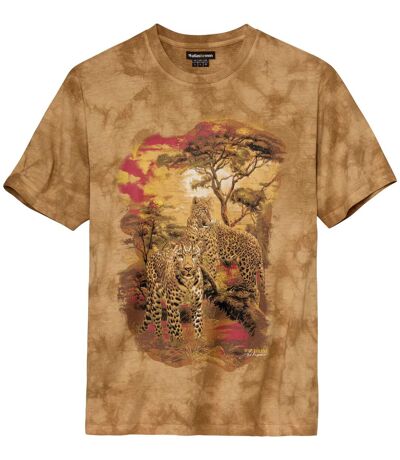 T-shirt met tie-dye-effect Panthères