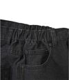 Czarne jeansy ze stretchem i półelastyczną talią Atlas For Men
