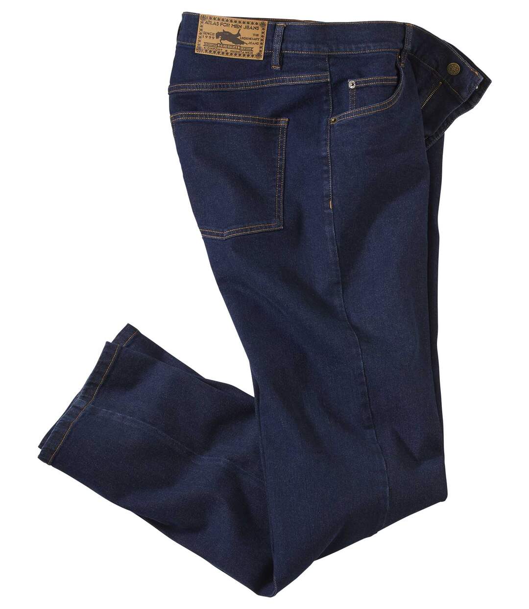 mens dark blue stretch jeans