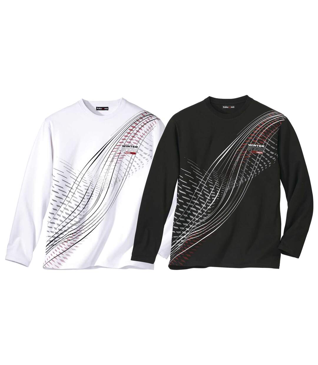 Set van 2 longsleeves Winter Snow Atlas For Men