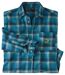 Men's Blue Checked Flannel Shirt