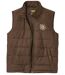 Gilet matelassé à glissière homme - brun