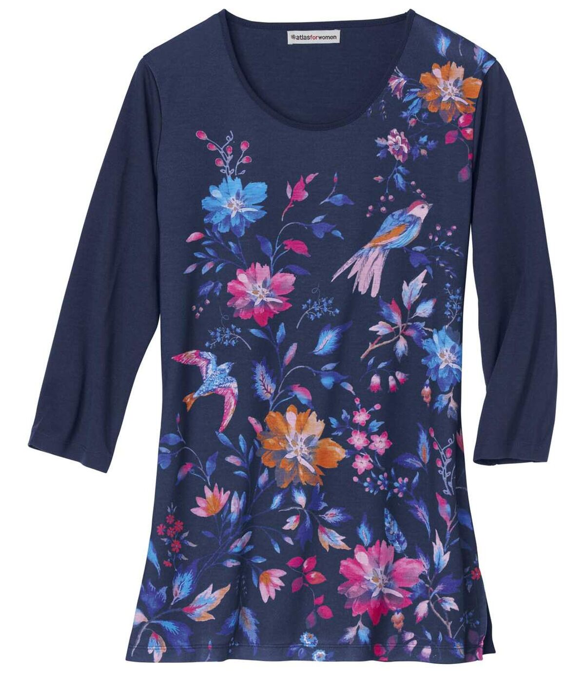 Women's Floral Print Top - Navy  Atlas For Men